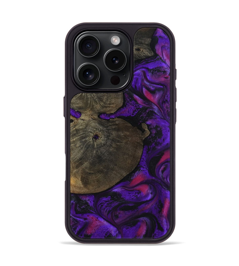 iPhone 16 Pro Wood Phone Case - Duke (Purple, 799220)
