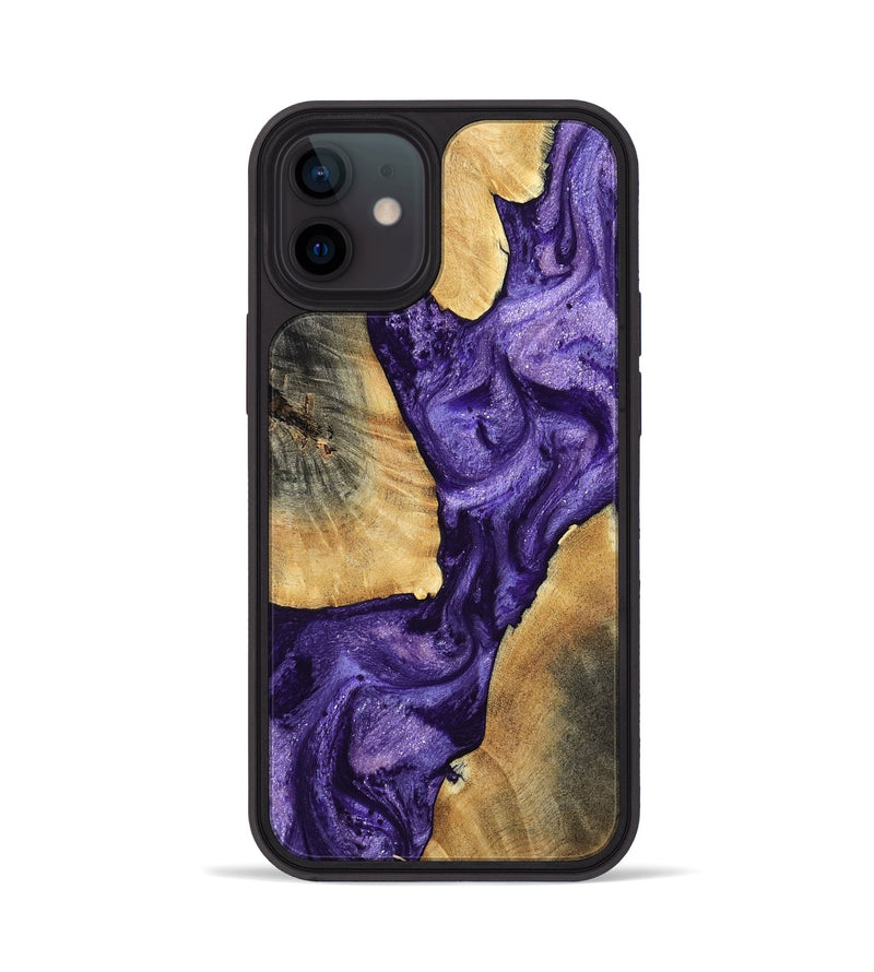 iPhone 12 Wood Phone Case - Mariel (Purple, 799221)