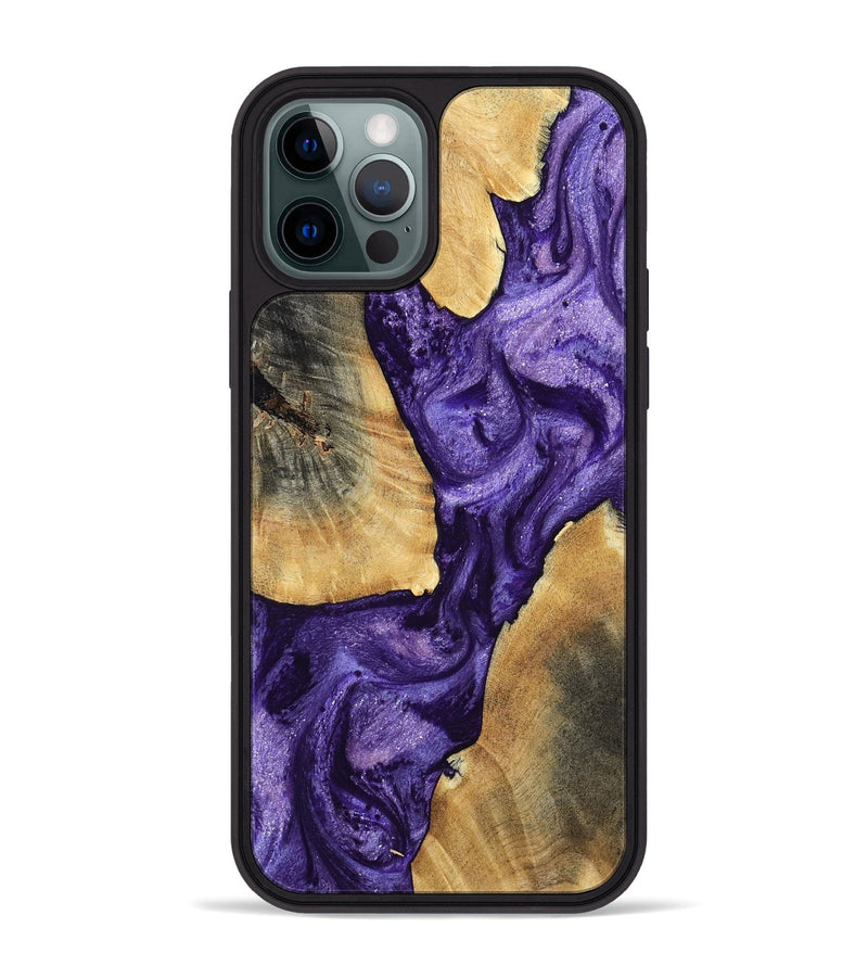 iPhone 12 Pro Max Wood Phone Case - Mariel (Purple, 799221)