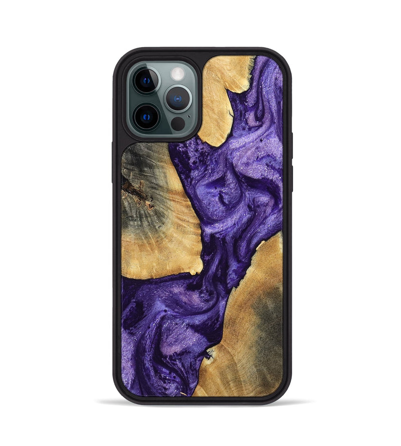 iPhone 12 Pro Wood Phone Case - Mariel (Purple, 799221)