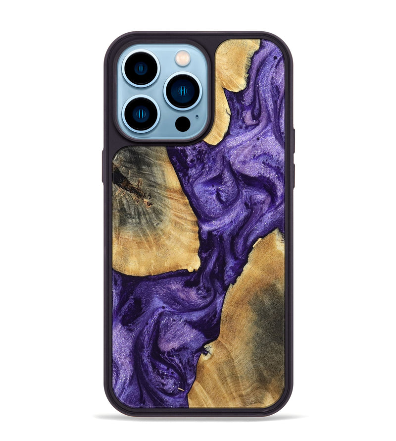 iPhone 14 Pro Max Wood Phone Case - Mariel (Purple, 799221)