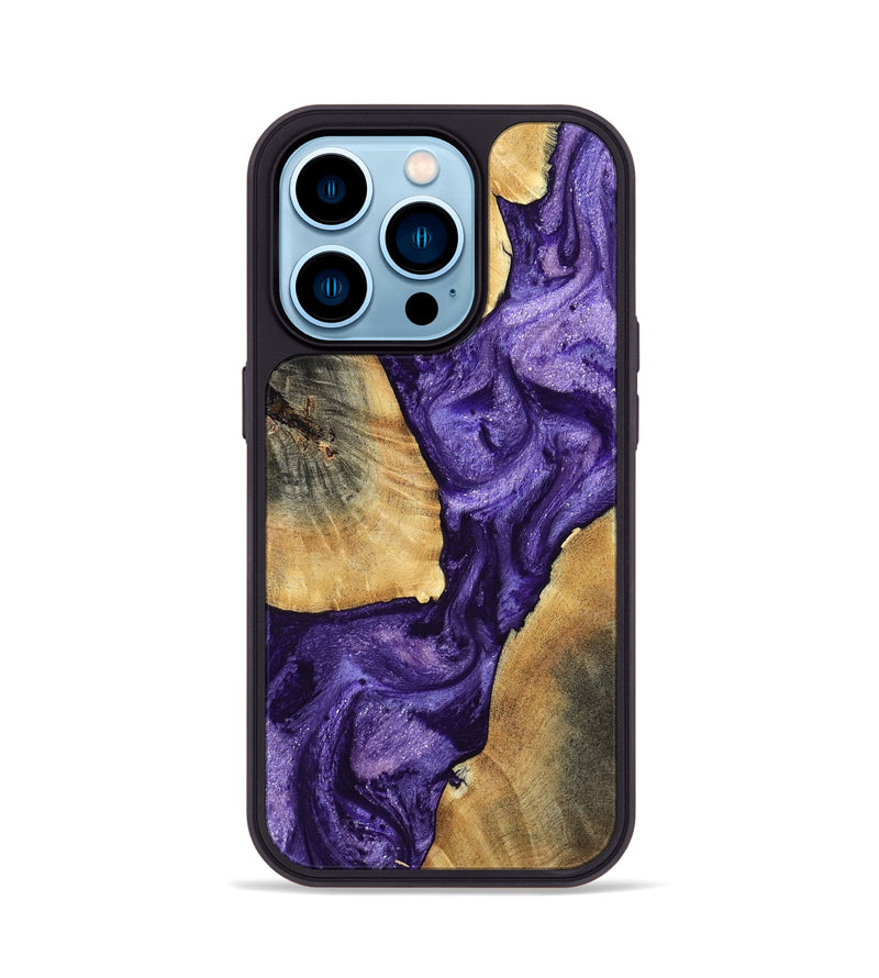 iPhone 14 Pro Wood Phone Case - Mariel (Purple, 799221)