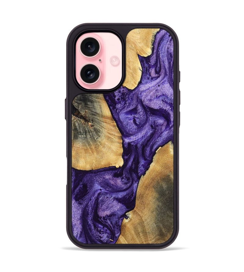 iPhone 16 Wood Phone Case - Mariel (Purple, 799221)