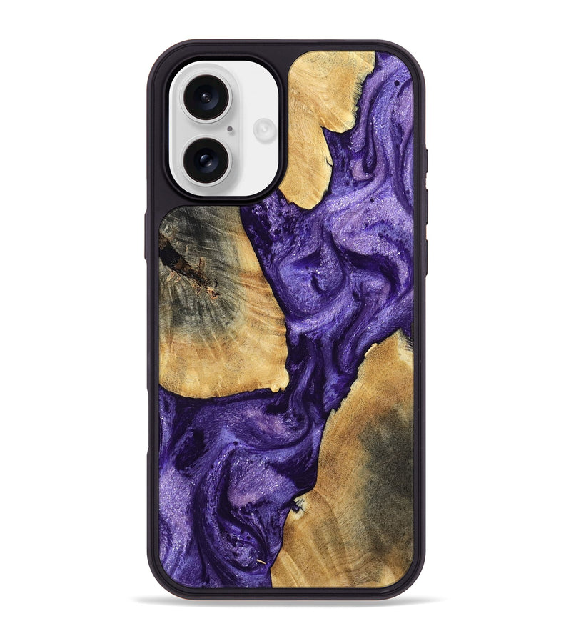 iPhone 16 Plus Wood Phone Case - Mariel (Purple, 799221)