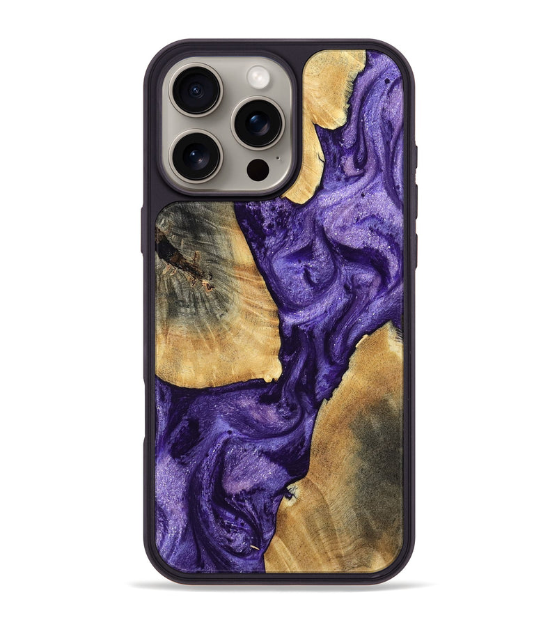 iPhone 16 Pro Max Wood Phone Case - Mariel (Purple, 799221)