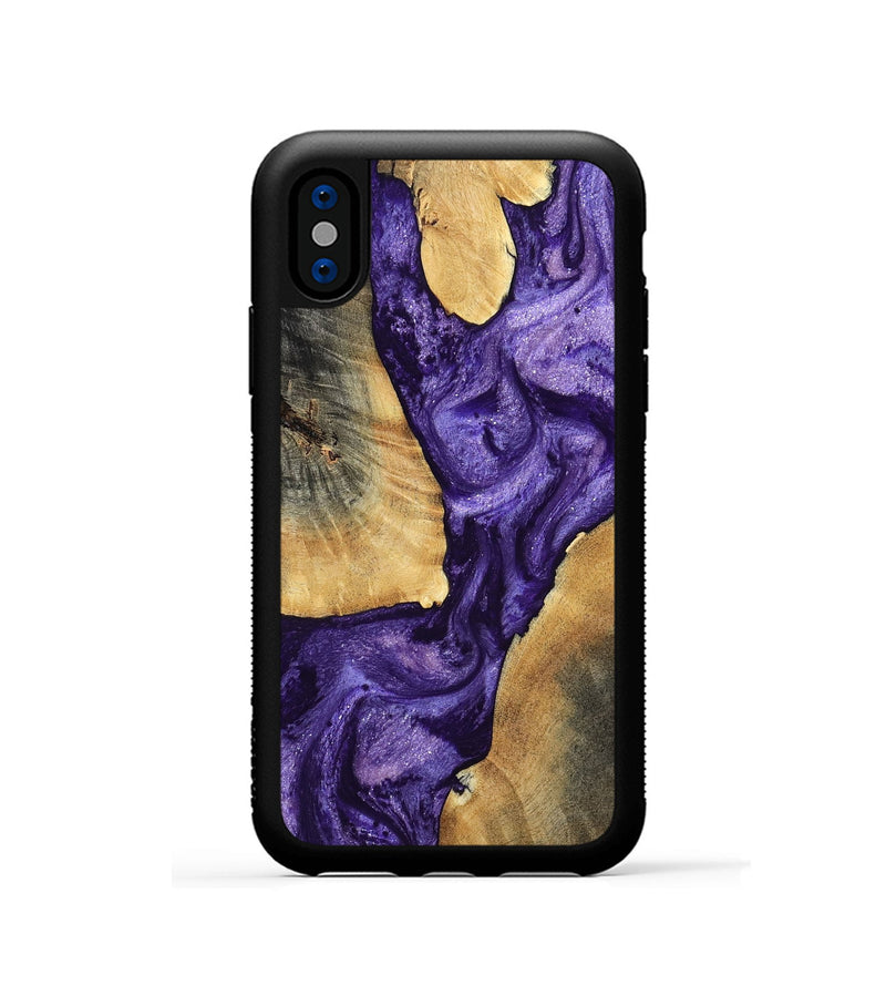 iPhone Xs Wood Phone Case - Mariel (Purple, 799221)
