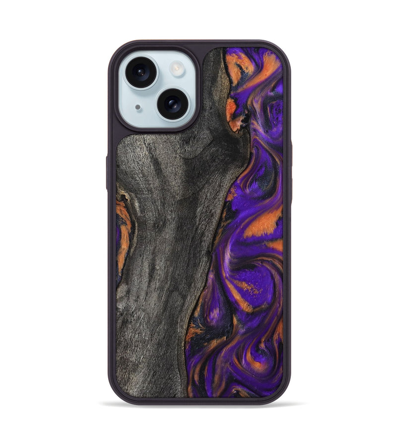 iPhone 15 Wood Phone Case - Ken (Purple, 799222)