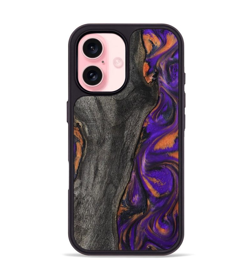 iPhone 16 Wood Phone Case - Ken (Purple, 799222)