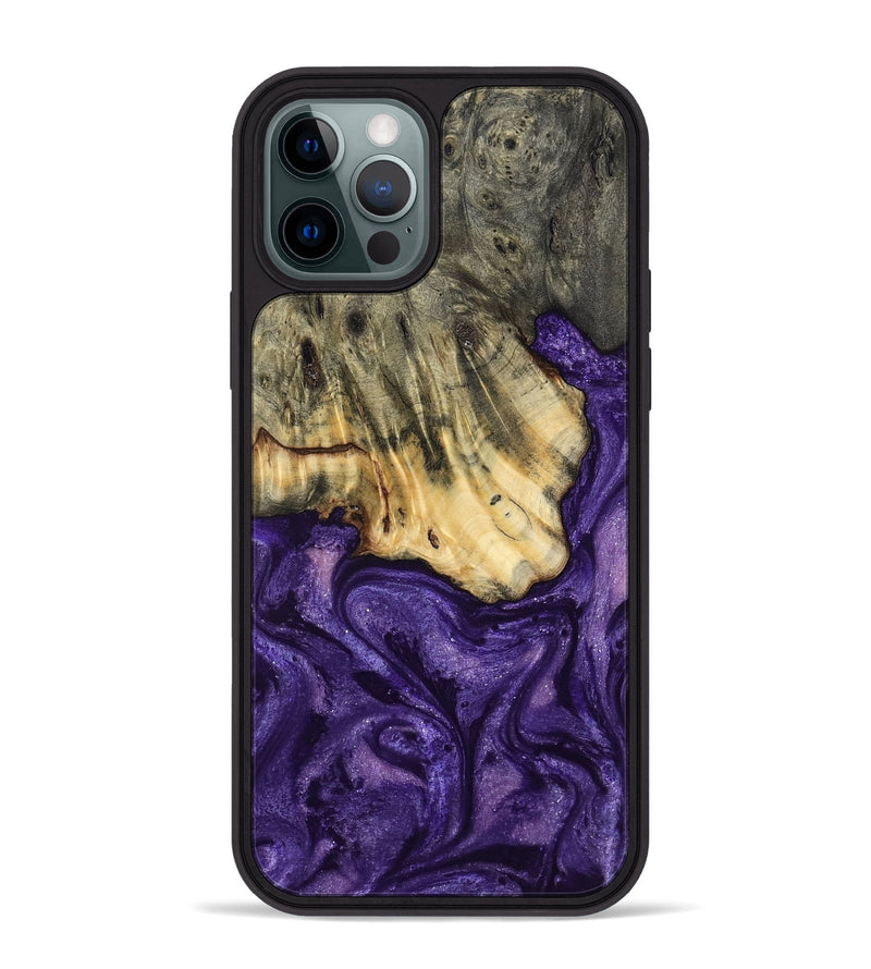iPhone 12 Pro Max Wood Phone Case - Skyler (Purple, 799223)