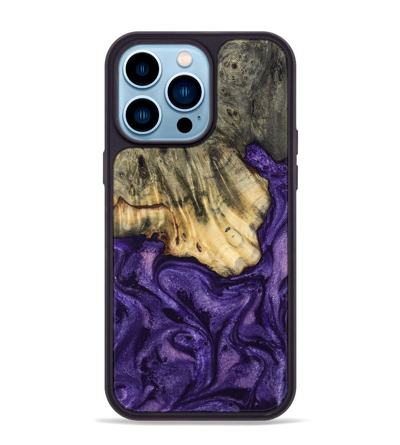 iPhone 14 Pro Max Wood Phone Case - Skyler (Purple, 799223)