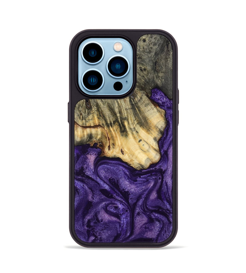 iPhone 14 Pro Wood Phone Case - Skyler (Purple, 799223)