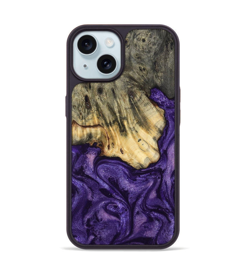iPhone 15 Wood Phone Case - Skyler (Purple, 799223)