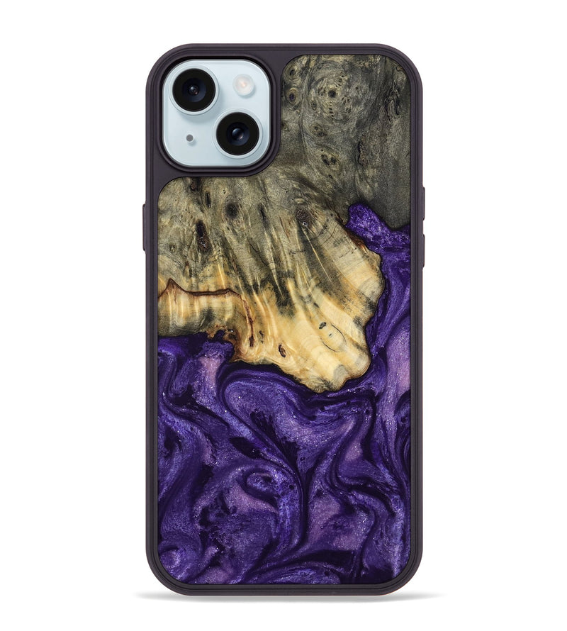 iPhone 15 Plus Wood Phone Case - Skyler (Purple, 799223)