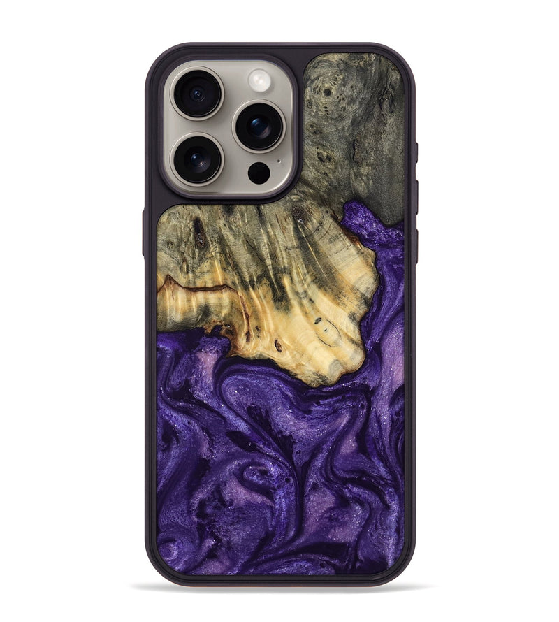 iPhone 15 Pro Max Wood Phone Case - Skyler (Purple, 799223)