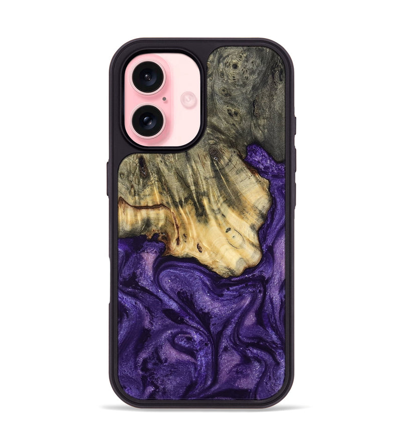 iPhone 16 Wood Phone Case - Skyler (Purple, 799223)