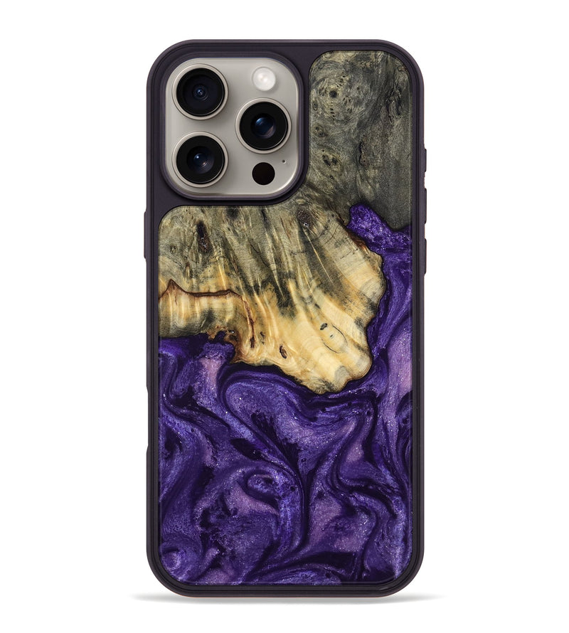 iPhone 16 Pro Max Wood Phone Case - Skyler (Purple, 799223)
