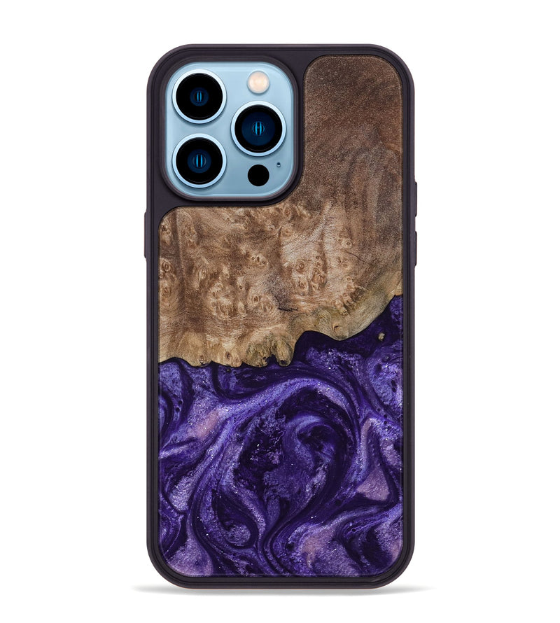 iPhone 14 Pro Max Wood Phone Case - Shannon (Purple, 799225)