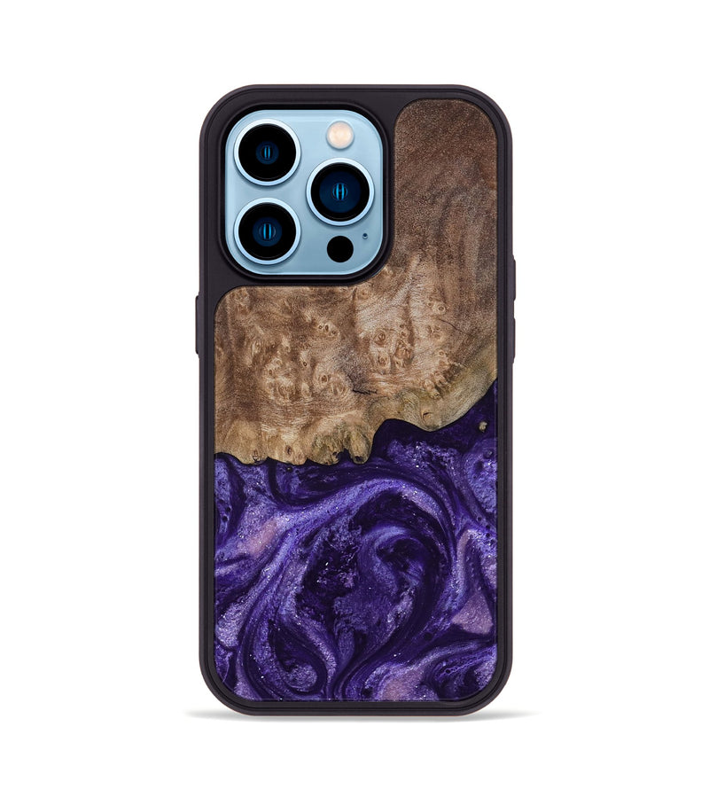 iPhone 14 Pro Wood Phone Case - Shannon (Purple, 799225)