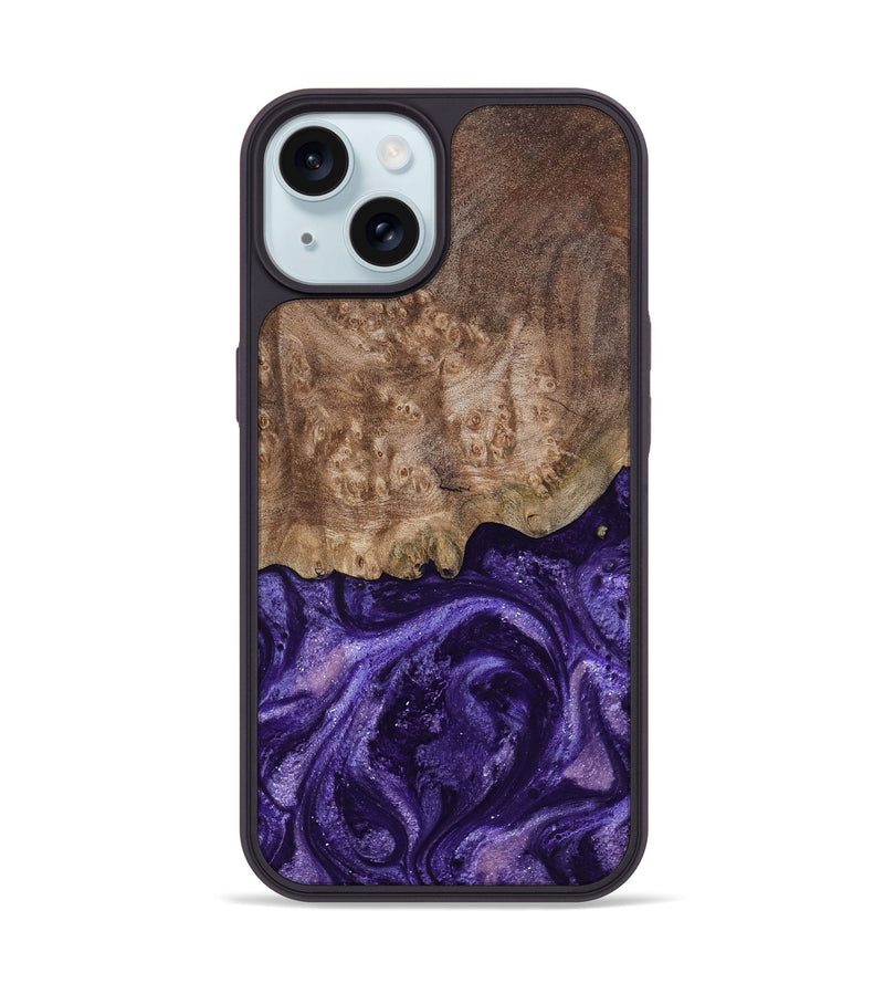 iPhone 15 Wood Phone Case - Shannon (Purple, 799225)