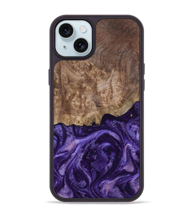 iPhone 15 Plus Wood Phone Case - Shannon (Purple, 799225)