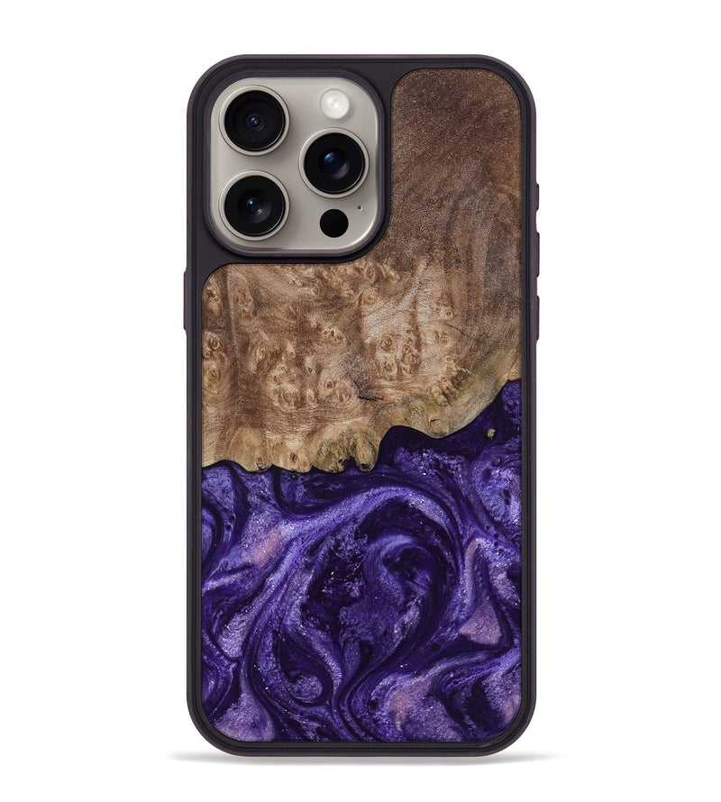 iPhone 15 Pro Max Wood Phone Case - Shannon (Purple, 799225)