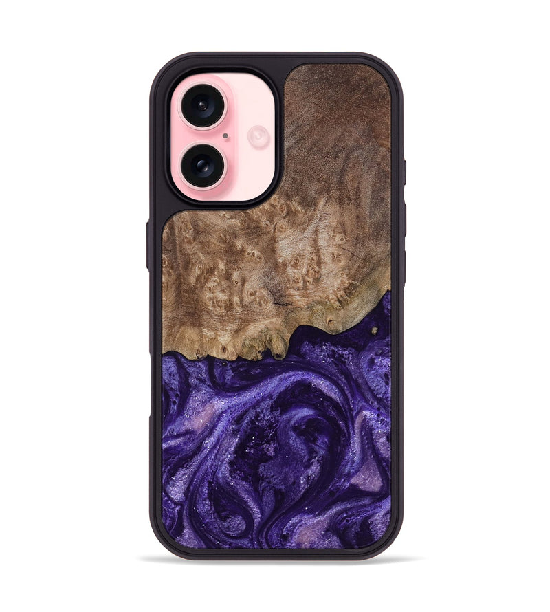 iPhone 16 Wood Phone Case - Shannon (Purple, 799225)