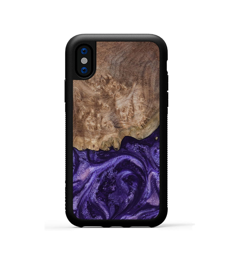 iPhone Xs Wood Phone Case - Shannon (Purple, 799225)