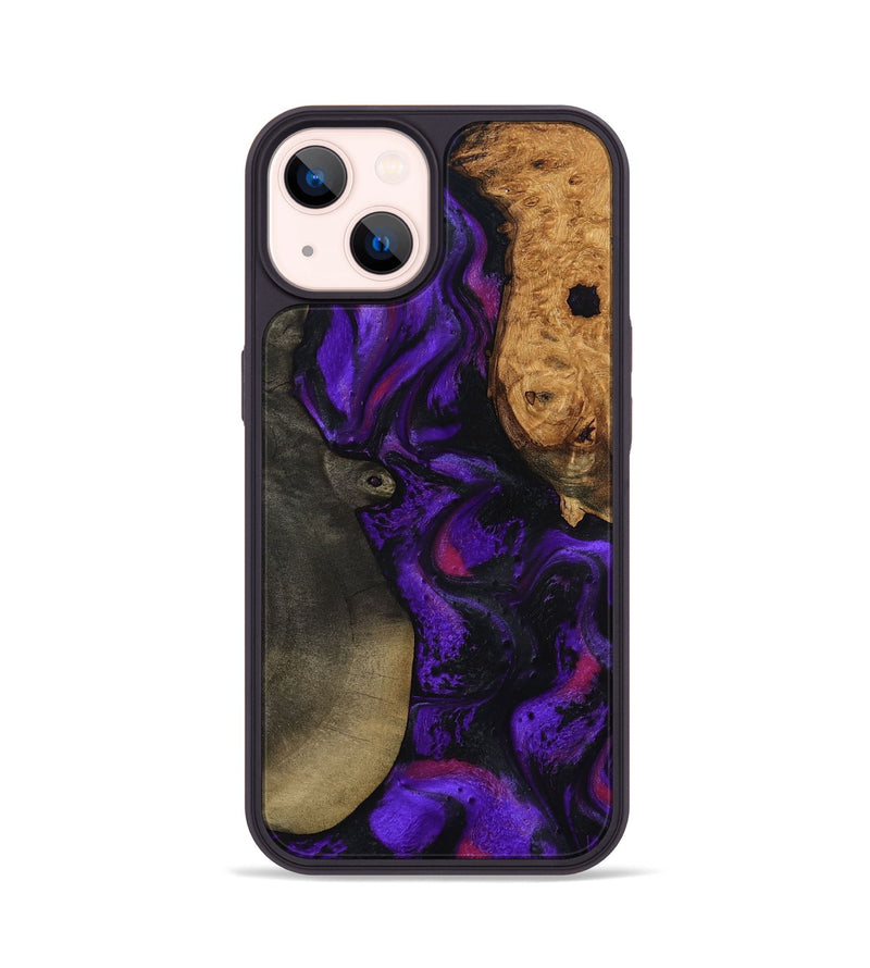 iPhone 14 Wood Phone Case - Massimo (Purple, 799227)
