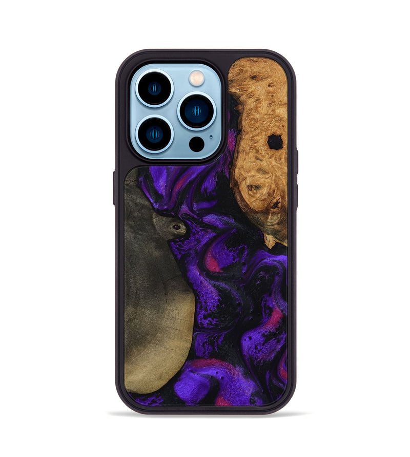 iPhone 14 Pro Wood Phone Case - Massimo (Purple, 799227)