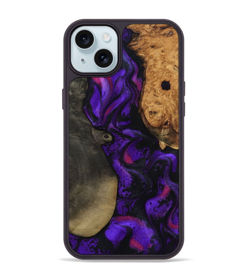 iPhone 15 Plus Wood Phone Case - Massimo (Purple, 799227)