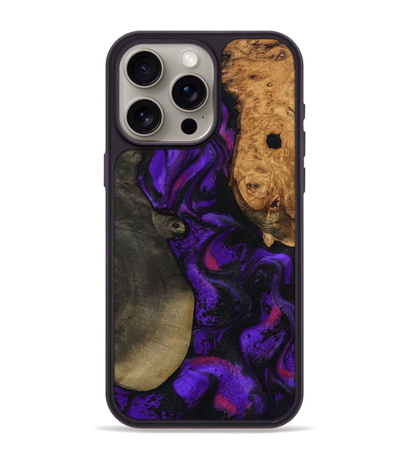 iPhone 15 Pro Max Wood Phone Case - Massimo (Purple, 799227)