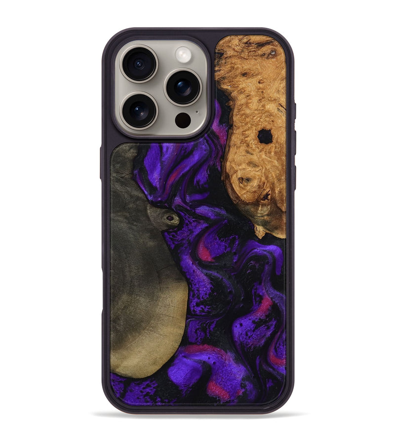 iPhone 16 Pro Max Wood Phone Case - Massimo (Purple, 799227)