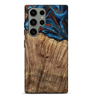 Galaxy S23 Ultra Wood Live Edge Phone Case - Roy (Teal & Gold, 799230)