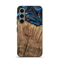 Galaxy S24 Wood Live Edge Phone Case - Roy (Teal & Gold, 799230)