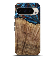Pixel 9 Pro XL Wood Live Edge Phone Case - Roy (Teal & Gold, 799230)