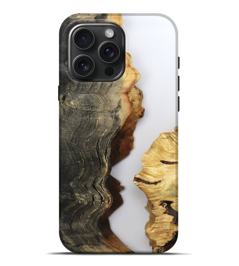 iPhone 16 Pro Max Wood Live Edge Phone Case - Montana (Clear, 799232)