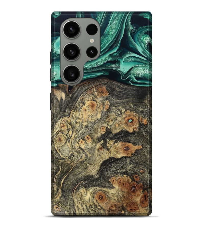 Galaxy S23 Ultra Wood Live Edge Phone Case - Edna (Green, 799233)