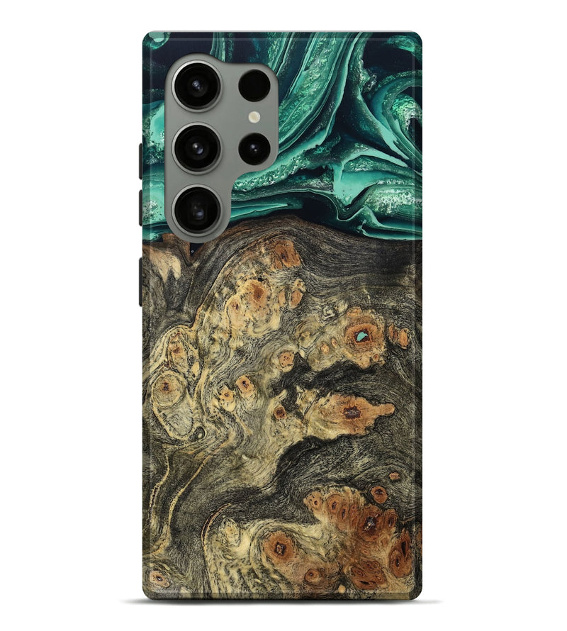 Galaxy S24 Ultra Wood Live Edge Phone Case - Edna (Green, 799233)