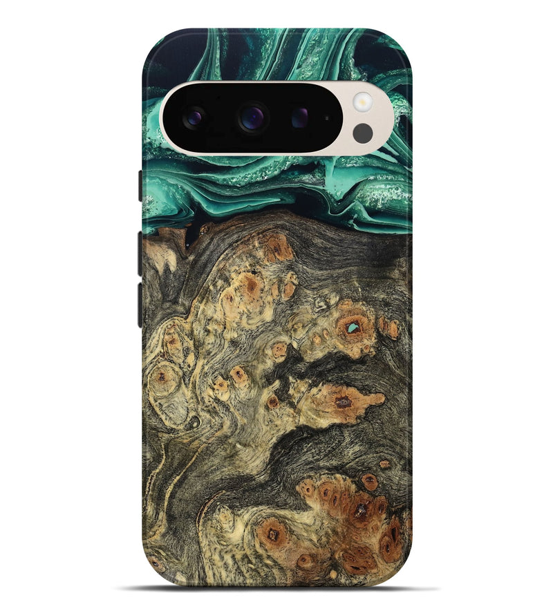 Pixel 9 Pro XL Wood Live Edge Phone Case - Edna (Green, 799233)