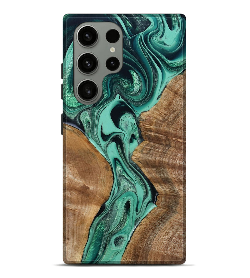 Galaxy S23 Ultra Wood Live Edge Phone Case - Larkin (Green, 799234)
