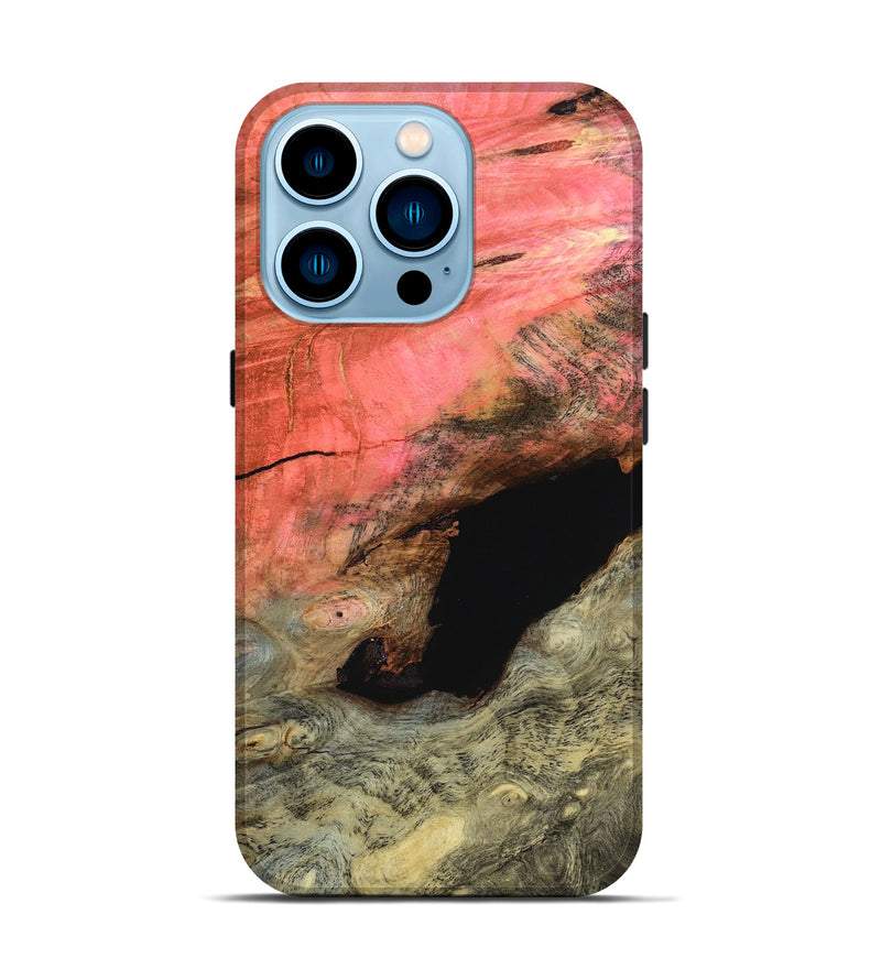 iPhone 14 Pro Wood Live Edge Phone Case - Malvina (Wood Burl, 799237)
