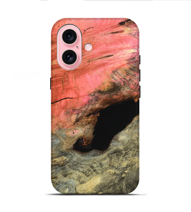 iPhone 16 Wood Live Edge Phone Case - Malvina (Wood Burl, 799237)