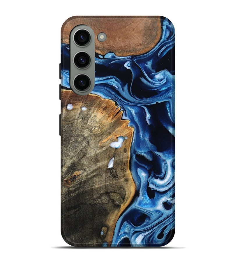 Galaxy S23 Plus Wood Live Edge Phone Case - Erich (Blue, 799238)