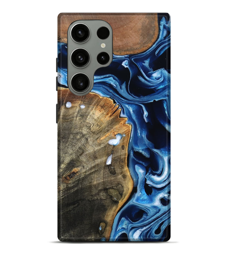Galaxy S23 Ultra Wood Live Edge Phone Case - Erich (Blue, 799238)