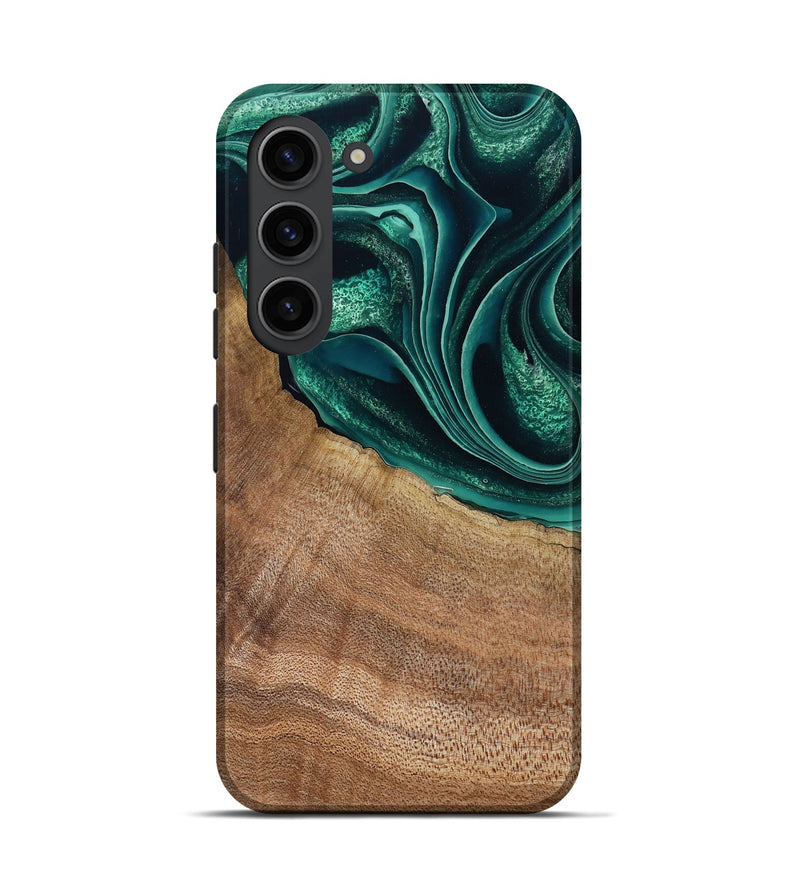 Galaxy S23 Wood Live Edge Phone Case - Clay (Green, 799239)