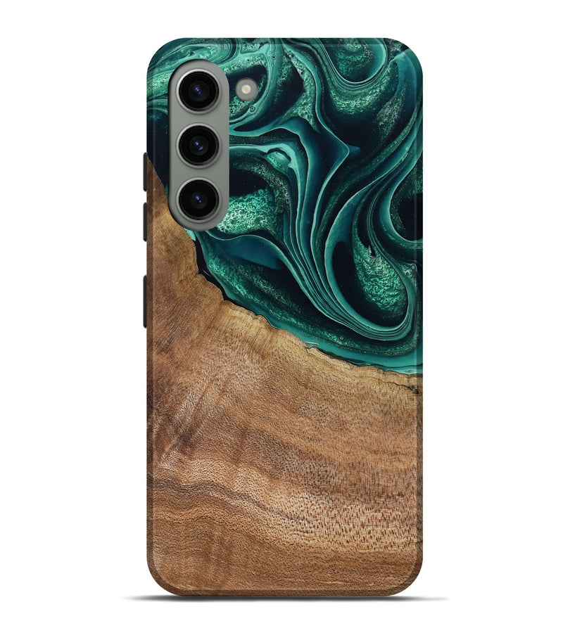 Galaxy S23 Plus Wood Live Edge Phone Case - Clay (Green, 799239)