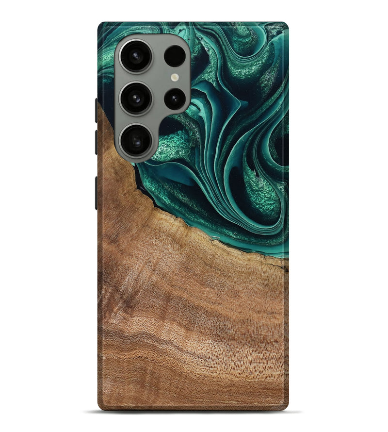 Galaxy S23 Ultra Wood Live Edge Phone Case - Clay (Green, 799239)