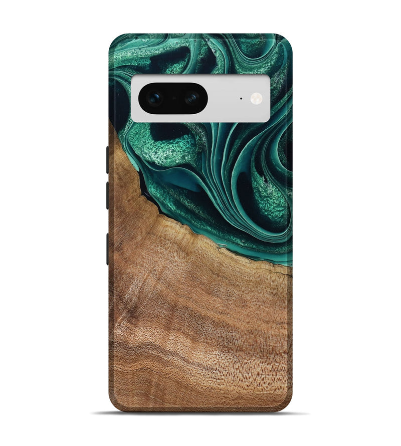 Pixel 7 Wood Live Edge Phone Case - Clay (Green, 799239)