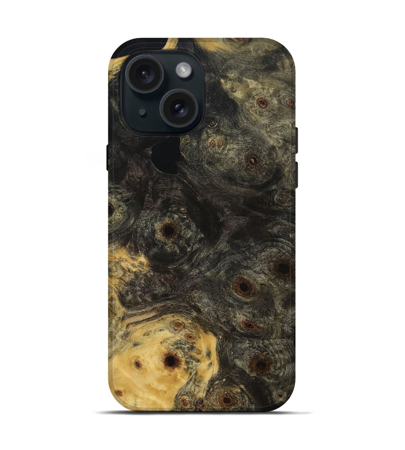 iPhone 15 Wood Live Edge Phone Case - Myranda (Wood Burl, 799244)