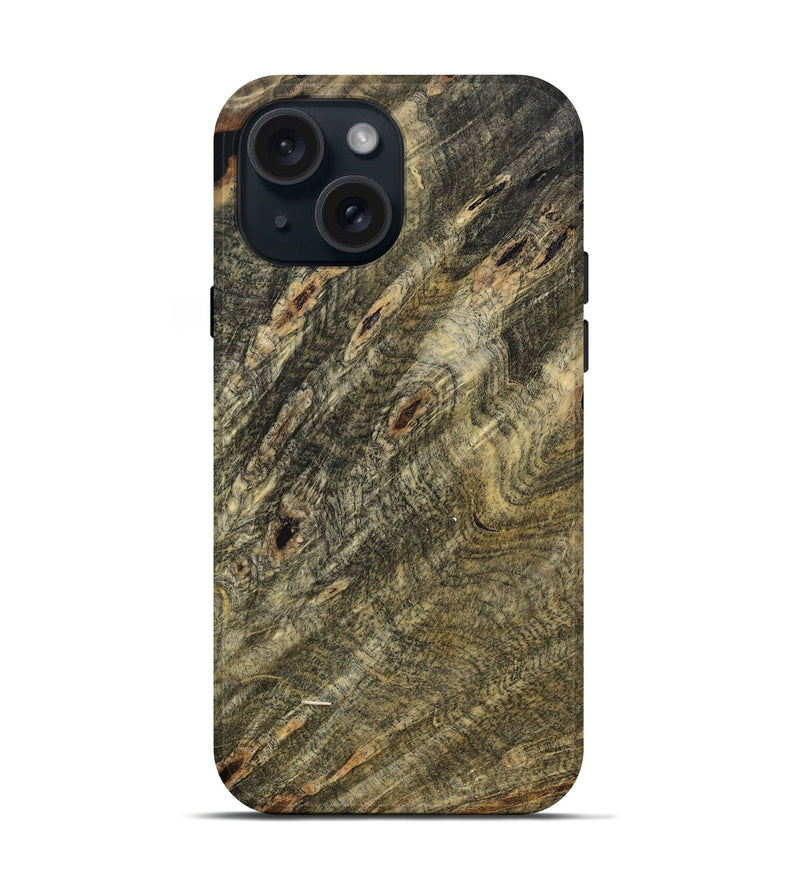 iPhone 15 Wood Live Edge Phone Case - Melinda (Wood Burl, 799255)